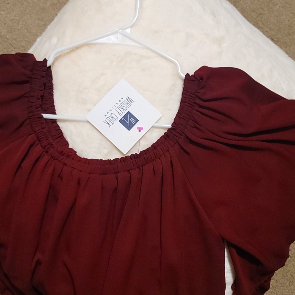 Gorgeous Boutique Off the Shoulder Ruffle Sleeve Top